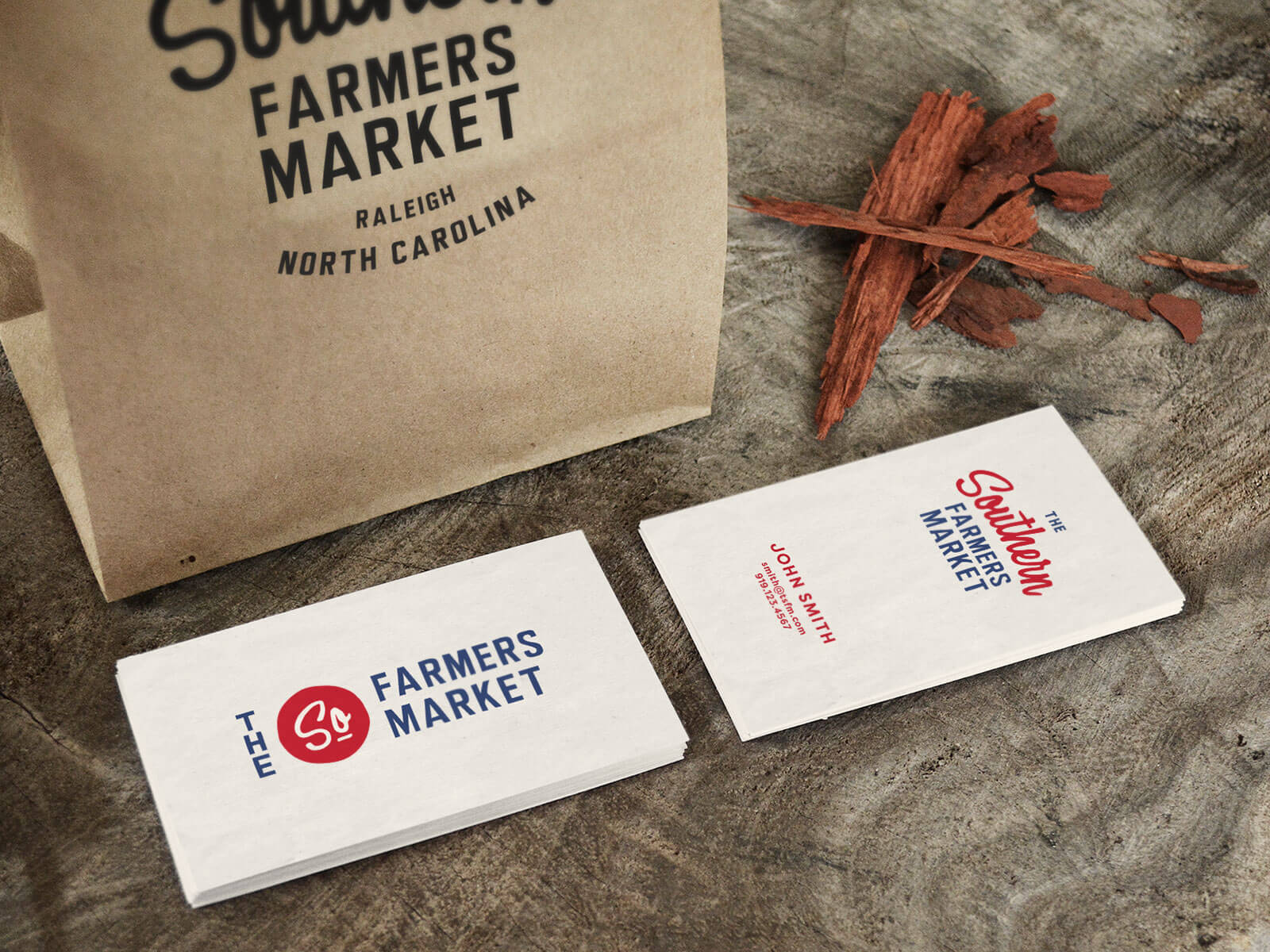The Southern Farmers Market Branding - Raleigh, NC - Business Cards