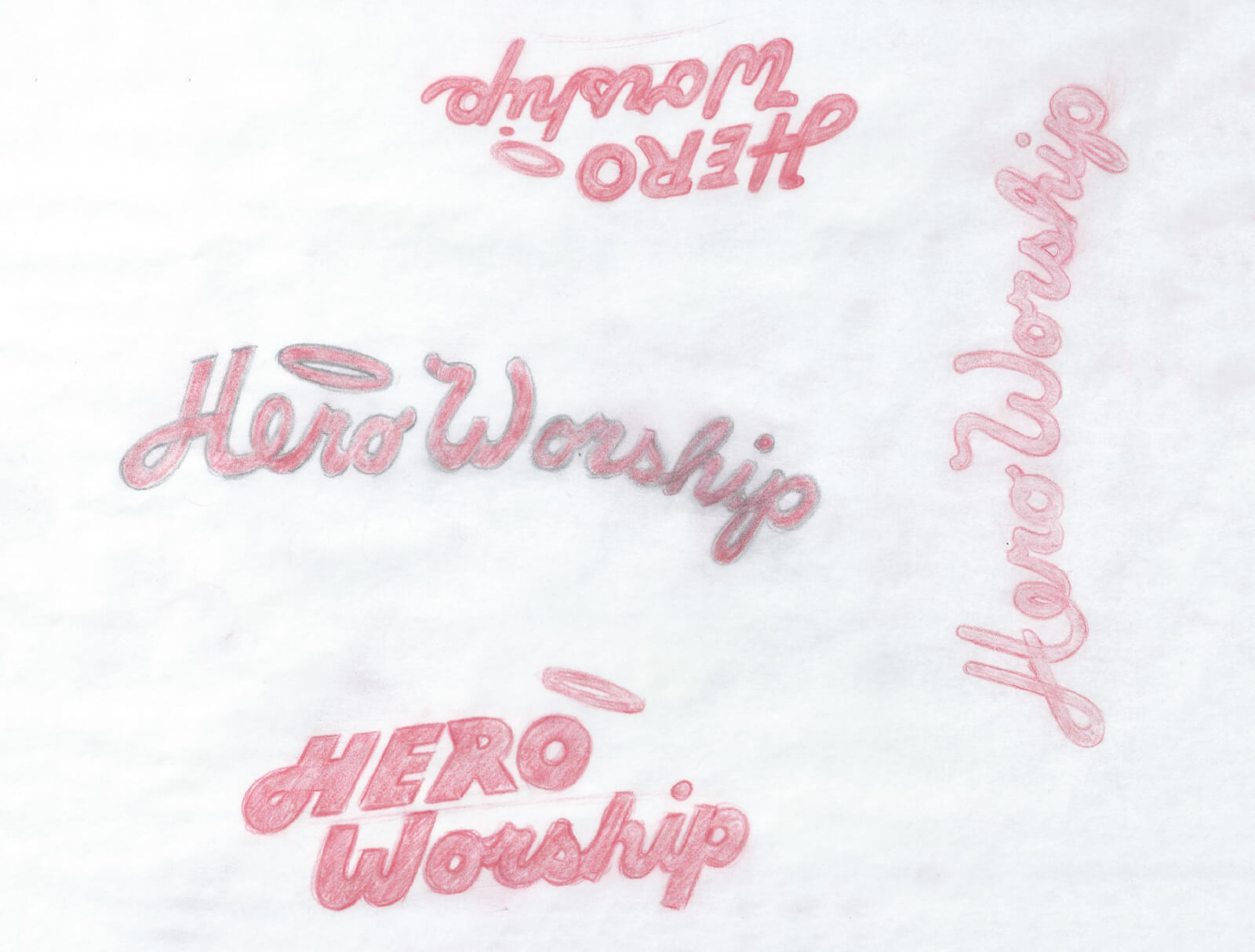 Hero Worship - Branding a sub shop in Raleigh, NC - Logo Sketches