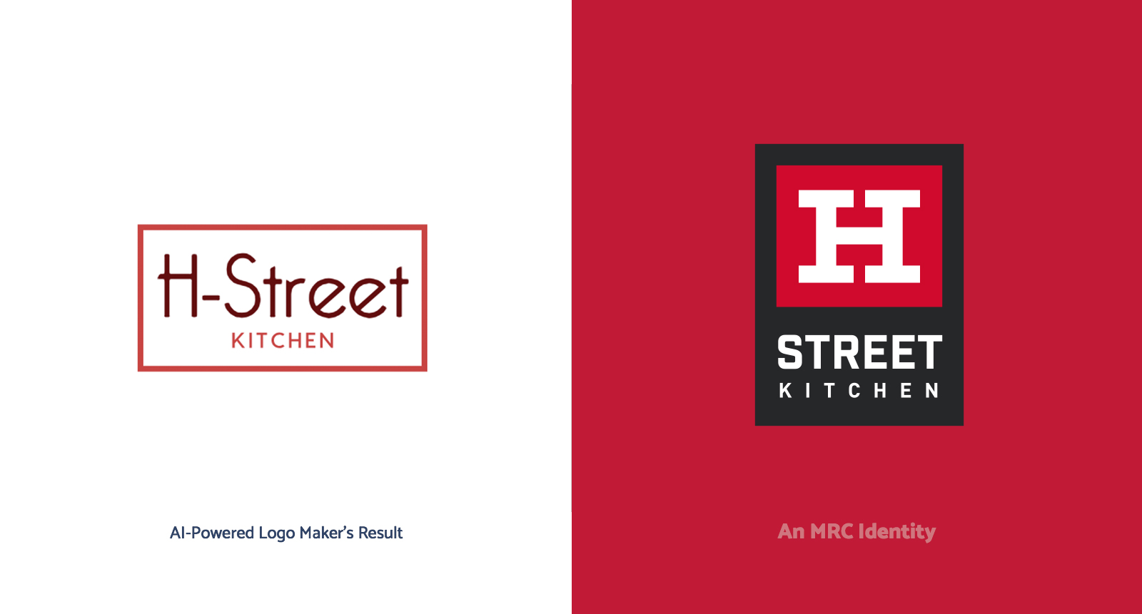 LogoJoy versus MRC Raleigh in a Logo Design Content for H-Street Kitchen