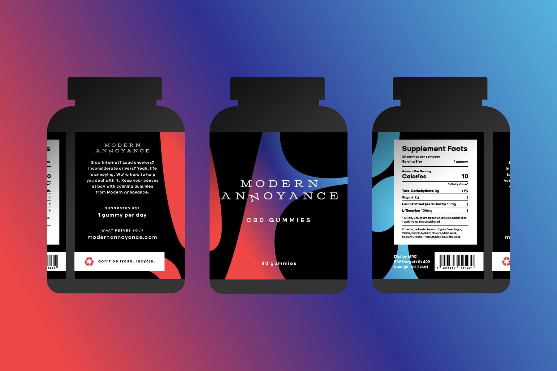 Modern Annoyance CBD - Packaging for the CBD Gummies