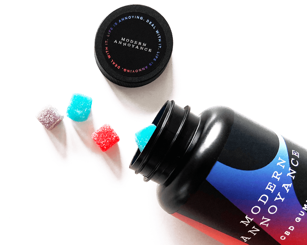 Modern Annoyance CBD Gummies & CBD Oil Packaging Design