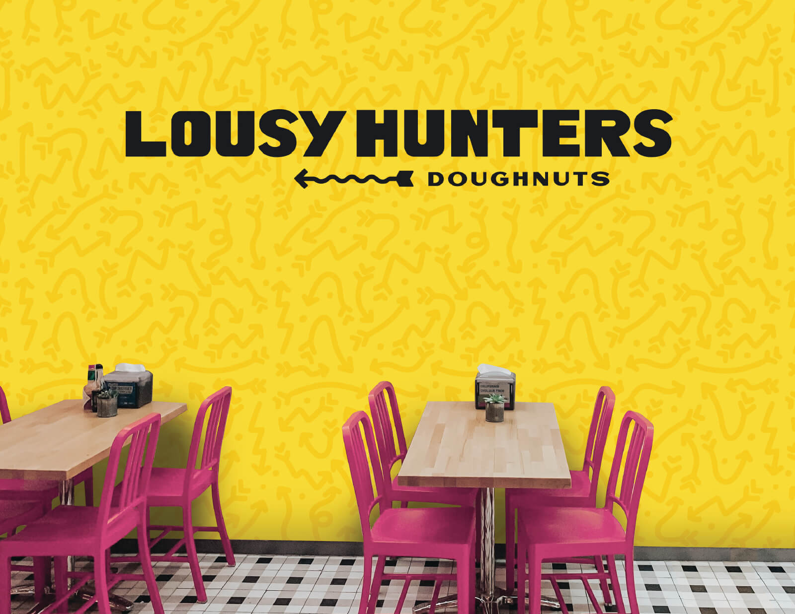 LousyHuntersDoughnuts - Interior Wall Mockup