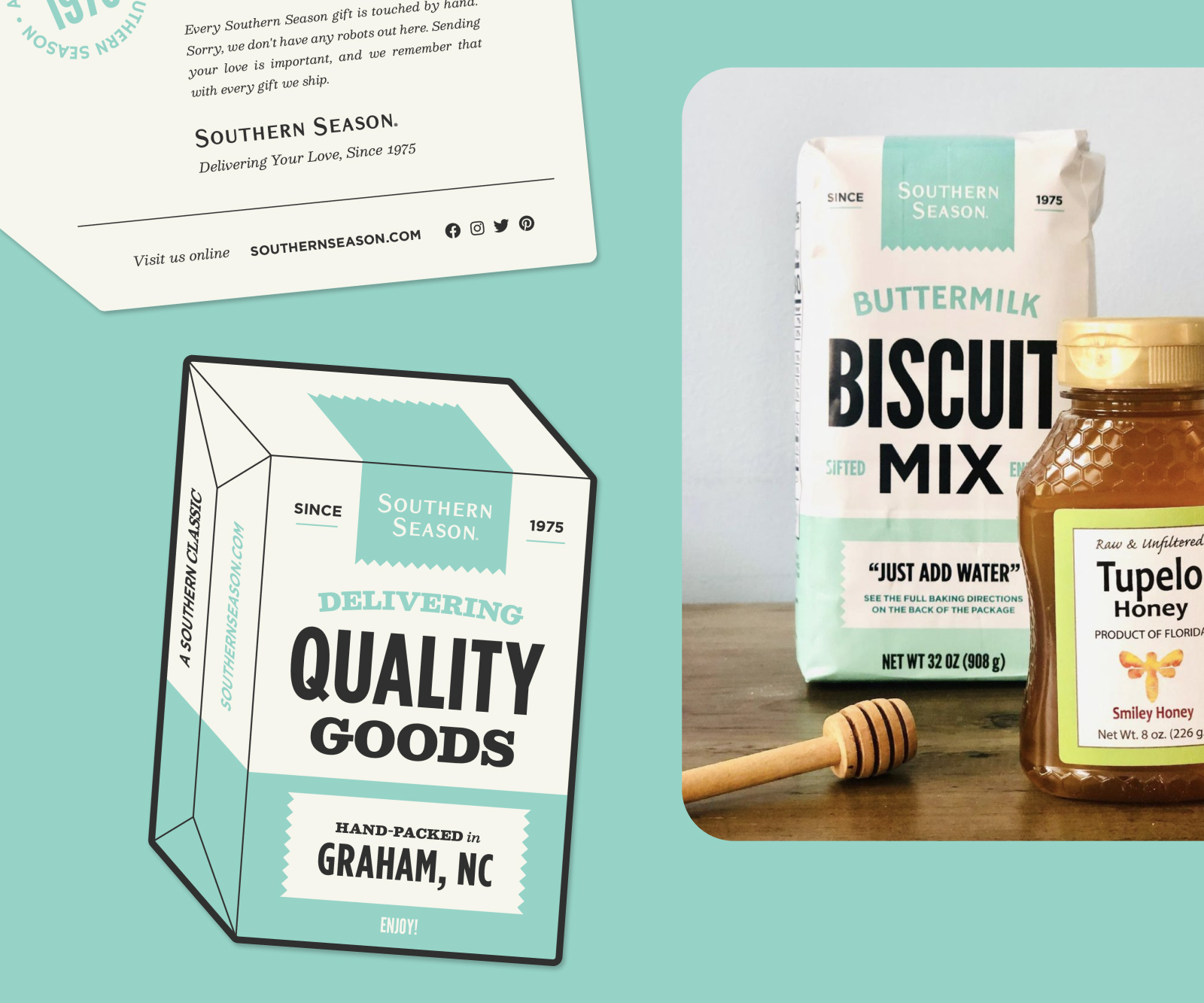Southern Season - Biscuit Mix Packaging Design and Order Insert Card