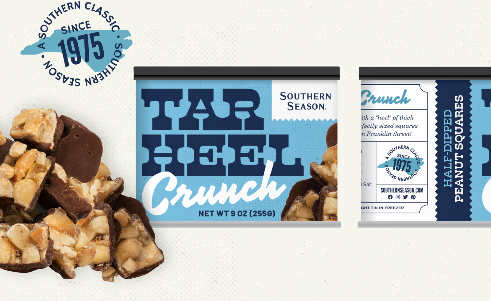 Southern Season - Chocolate Peanut Brittle Packaging - Tar Heel Crunch