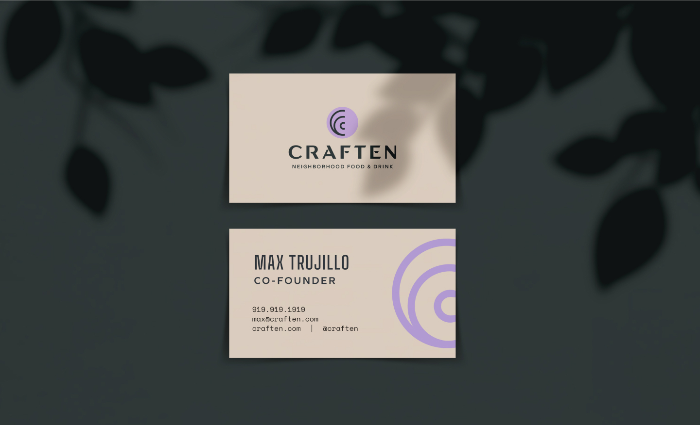 Craften Food Hall Knightdale Business Cards