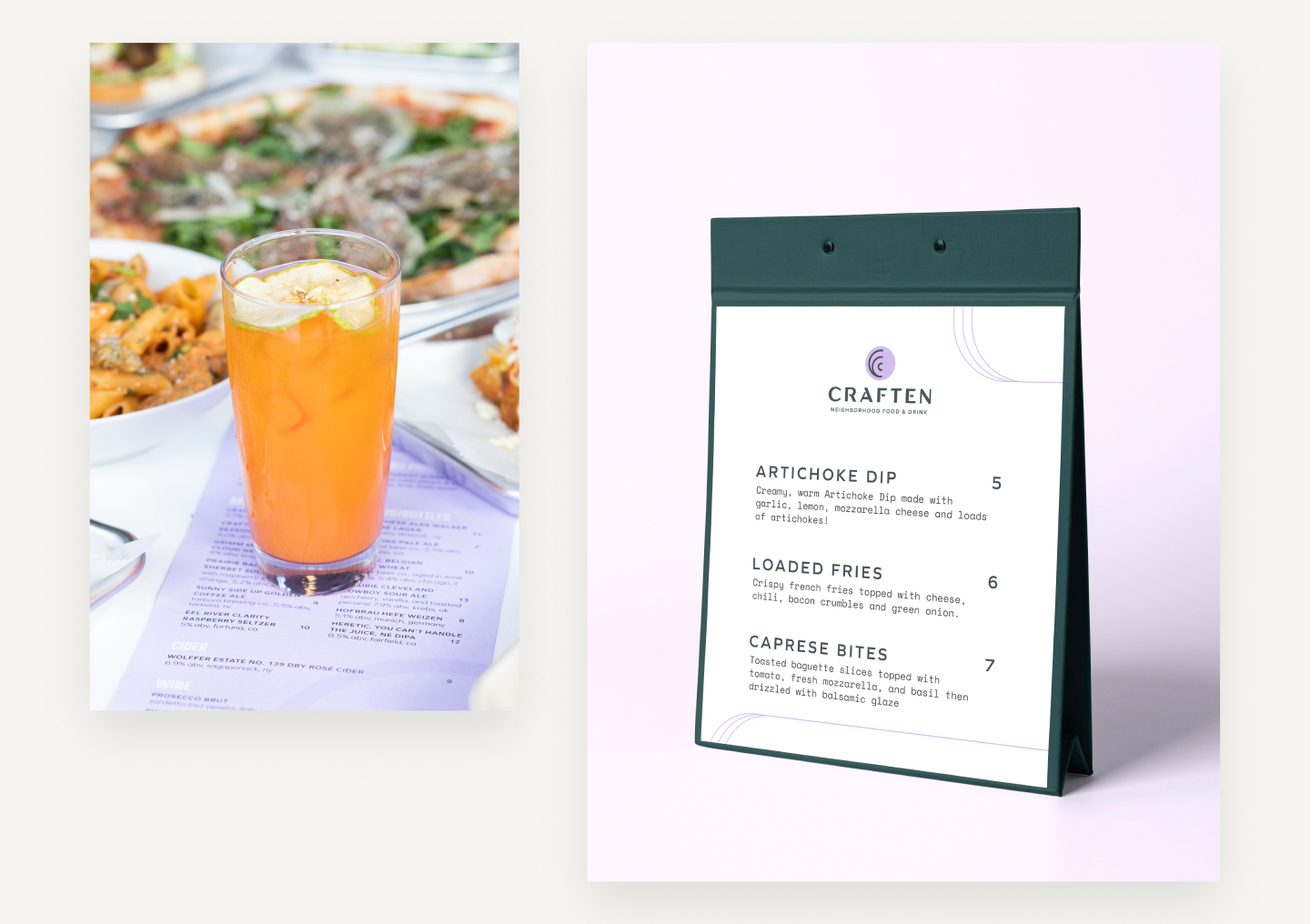 Craften Food Hall Knightdale Menu Card