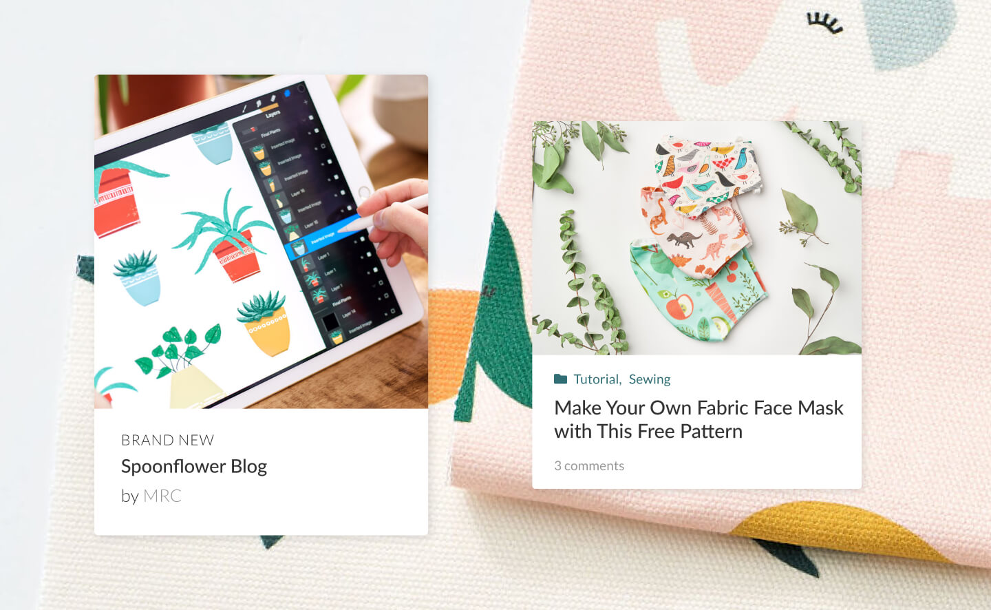 Shop this Post Cards | Spoonflower Blog Website Design & Development by MRC