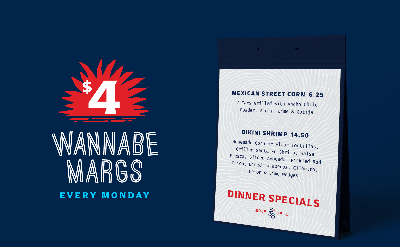 K38 - Baja Mexican Grill - Menu Design Concept