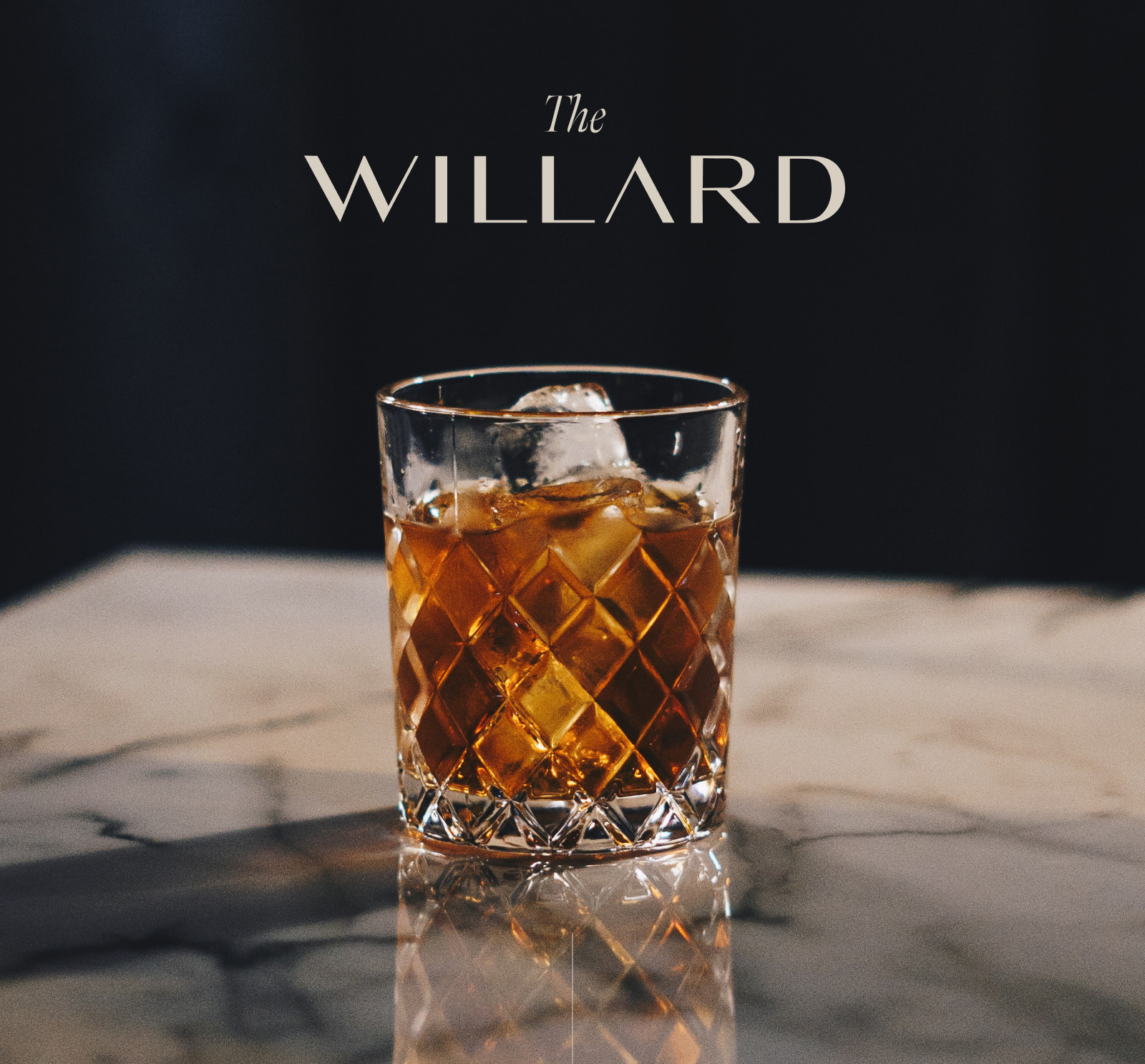 The Willard - AC Hotels - Brand Identity - Logo over Cocktail