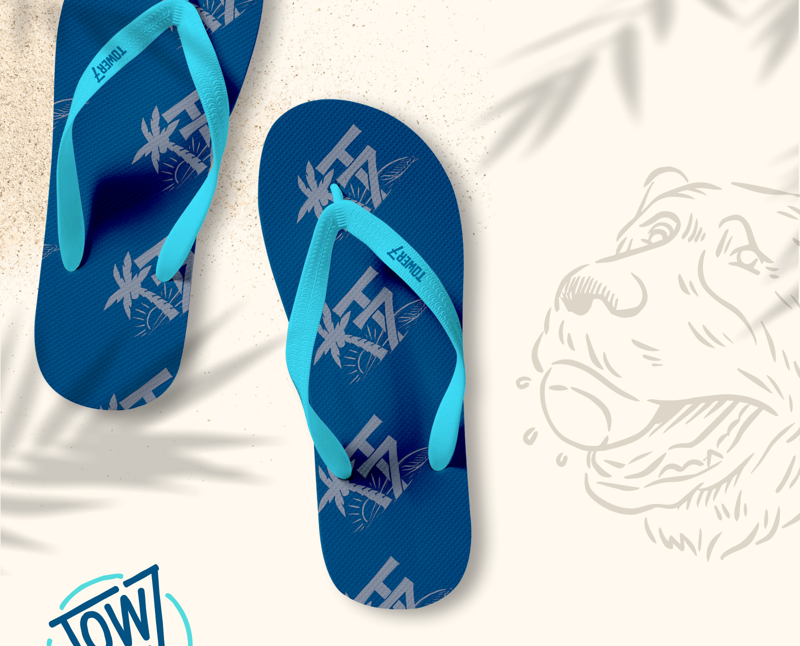 Tower 7 - Beach Bar - Branded Flip Flops