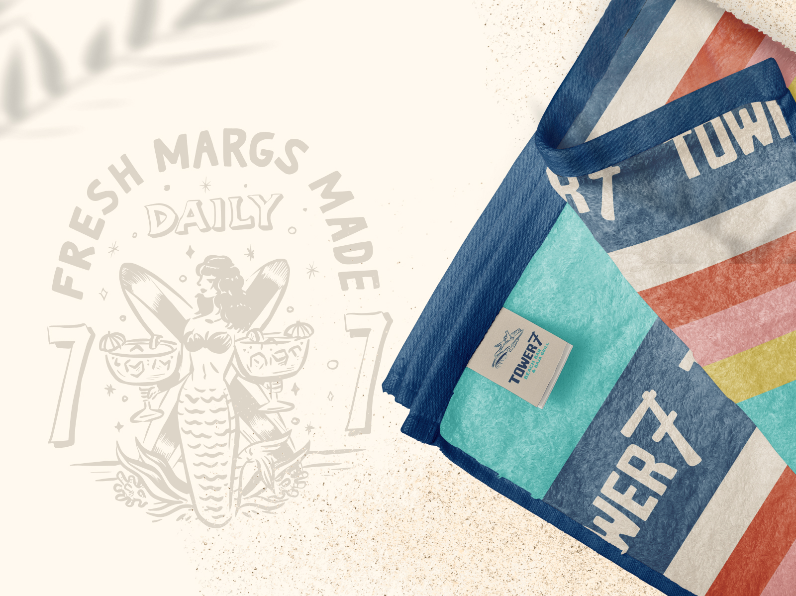 Tower 7 - Beach Bar - Beach Towel