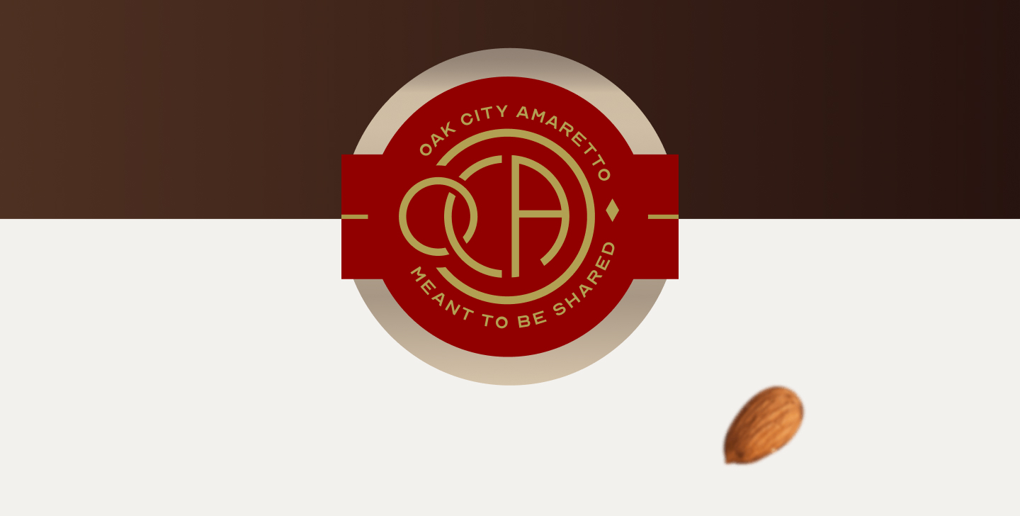 Custom Topper Label Design | Oak City Amaretto - Packaging Design