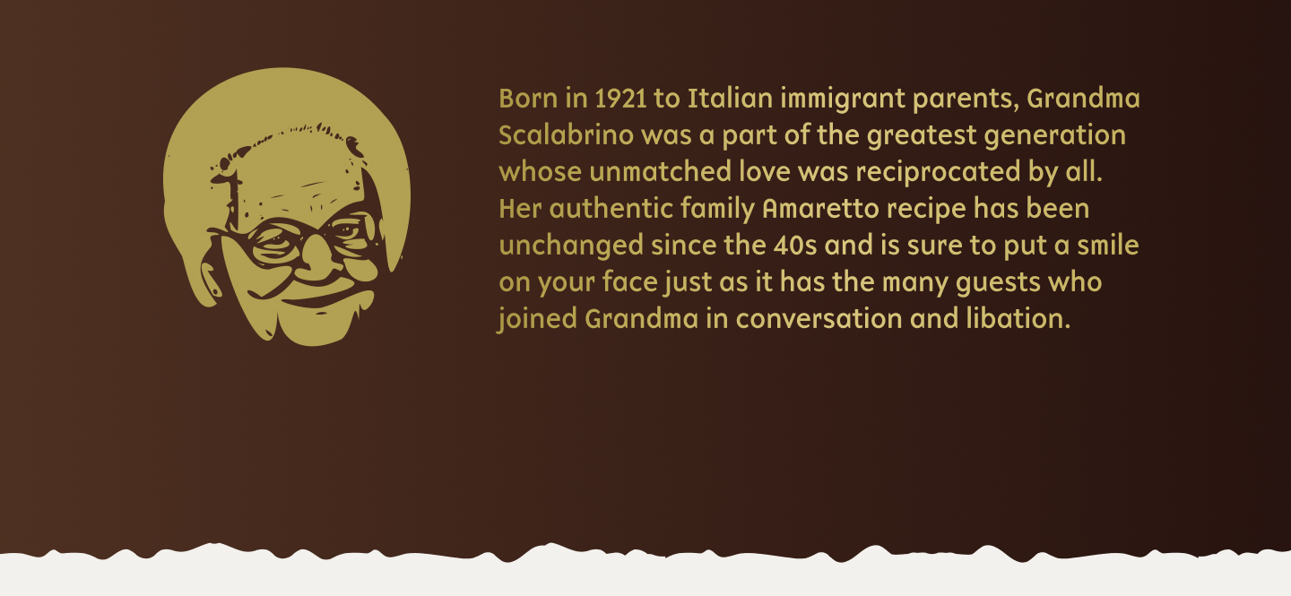 The Brand Story of Grandma Scalabrino's | Oak City Amaretto - Packaging Design